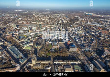 Luftbild, Übersicht Dortmund Zentrum, mit Hbf Hauptbahnhof, Mauer, RWE Tower, Reinoldikirche, Rathaus und Friedensplatz, Schauspielhaus, Fernsicht, Verkehrssituation, Stadt, Dortmund, Ruhrgebiet, Nordrhein-Westfalen, Deutschland ACHTUNGxMINDESTHONORARx60xEURO *** Luftansicht, Übersicht Dortmund Stadtzentrum, mit Hauptbahnhof, Mauer, RWE Turm, Reinoldikirche, Rathaus und Friedensplatz, Schauspielhaus, Fernsicht, Verkehrssituation, Stadt, Dortmund, Ruhrgebiet, Nordrhein-Westfalen, Deutschland ACHTUNGxMINDESTHONORARx60xEURO Stockfoto