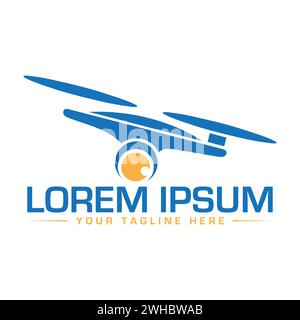 Drone-Logo-Design. Stock Vektor