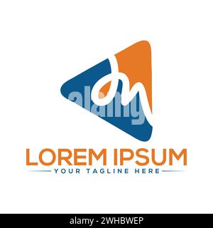 DM Letter Logo Design. Kreatives DM-Logo-Design. Stock Vektor