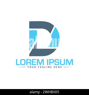 Logo mit D-Buchstaben. Kreatives und professionelles D-Logo-Design. Stock Vektor