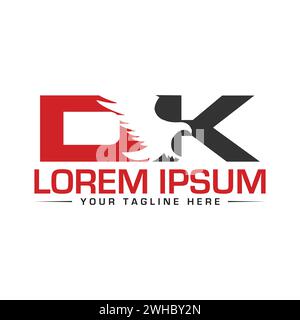 DK Letter Logodesign. Stock Vektor