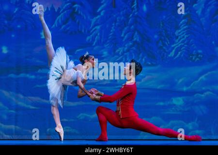 The Nussknacker wird vom Varna International Ballet and Orchestra im New Wimbledon Theatre in London, Großbritannien, aufgeführt. Stockfoto