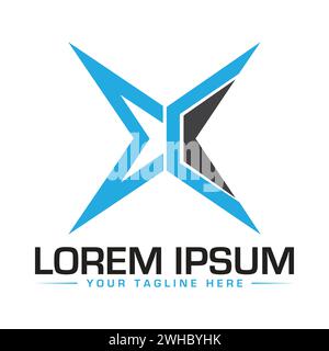 Logo-Design mit EC-Buchstaben. Stock Vektor