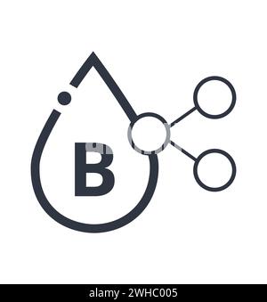 Monochromatisches Niacinamid-Symbol Stock Vektor