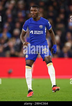 Moises Caicedo aus Chelseado beim Vierten Runden-Replay-Spiel zwischen Aston Villa und Chelsea im Villa Park. Stockfoto