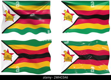 Tolles Bild der Flagge von Simbabwe Stockfoto