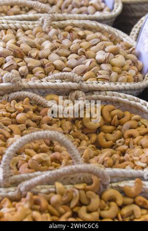 Markt in Port de Pollenca auf der spanischen balearen Insel Mallorca Stockfoto