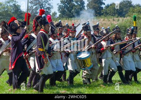 Napoleonic Re-Enactors, Festival of History 2004, Stoneleigh Park, Warwickshire, England Stockfoto