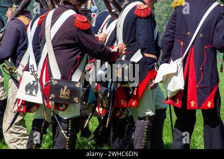 Napoleonic Re-Enactors, Festival of History 2004, Stoneleigh Park, Warwickshire, England Stockfoto