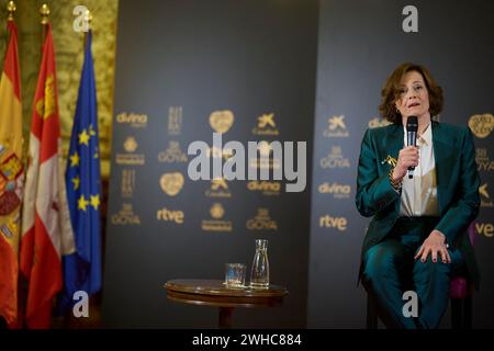 Valladolid. Spanien. 20240209 nimmt Sigourney Weaver als Gewinner des International Goya Award 2024 während des 38. Goya Awards am 9. Februar 2024 im Rathaus in Valladolid, Spanien, Teil Stockfoto