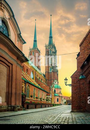 Kathedrale des Heiligen Johannes des Täufers in Breslau. Polen Stockfoto