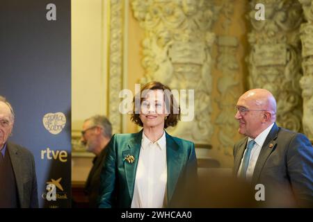 9. Februar 2024, Valladolid, Castilla Leon, Spanien: Sigourney Weaver nimmt 38 am 9. Februar 2024 im Rathaus in Valladolid, Spanien, als Gewinner des International Goya Award 2024 Teil (Foto: © Jack Abuin/ZUMA Press Wire). Nicht für kommerzielle ZWECKE! Stockfoto