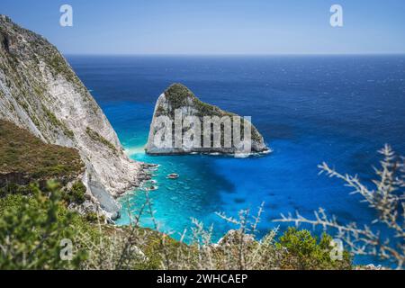 Plakaki Rocks in Ionian Sea - Agalas, Zakynthos Island, Griechenland. Stockfoto