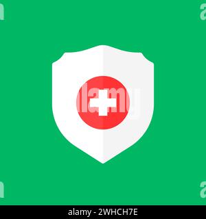 Weißes Schild Symbol wie Gesundheitsschutz Stock Vektor