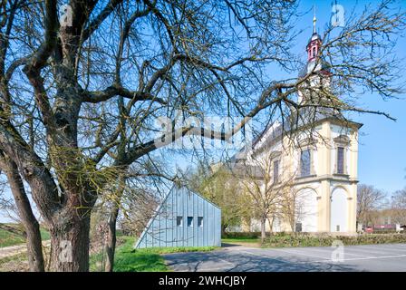 Wallfahrtskirche der Himmelfahrt der Jungfrau Maria, St. Gregor der große, römisch-katholisch, Fährbrück, Hausen bei Würzburg, Franken, Bayern, Deutschland Stockfoto