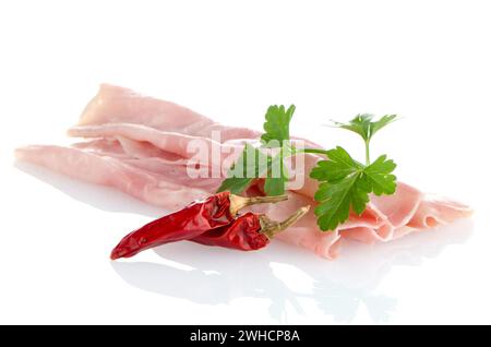 Frisch rasierter Schinken Stockfoto