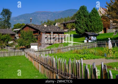 Südtiroler Volkskunde Museum, Dietenheim, Freilchtmuseum, Pustertal, Südtirol, Italien Stockfoto