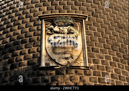 Wappen, Schloss Fortezza Sforzesco, Baubeginn 1450, Mailand, Mailand, Lombardei, Italien Stockfoto