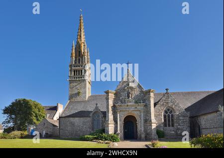 Kirche Notre Dame de la Clarte, Beuzec-Cap-Sizun, Cap Sizun, Departement Finistere, Bretagne, Frankreich Stockfoto