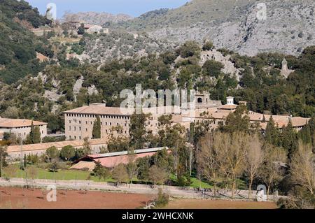 Kloster Santuari de Santa Maria de Lluc, Mallorca, Balearen, Spanien Stockfoto