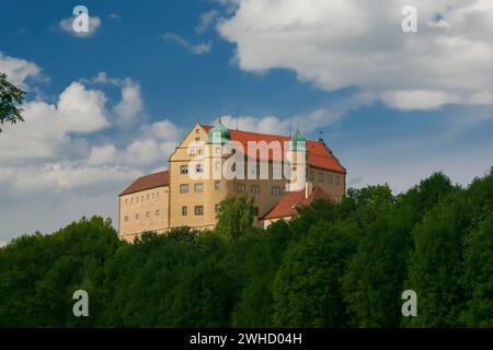 Schloss Kapfenburg, Architektur, historisches Gebäude, Schloss des Deutschen Ordens, ehemalige Burg des Deutschen Ordens, heute Kulturzentrum Stockfoto