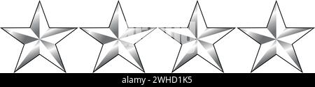 Schulterpolster Militäroffizierabzeichen des US-GENERALS Stock Vektor
