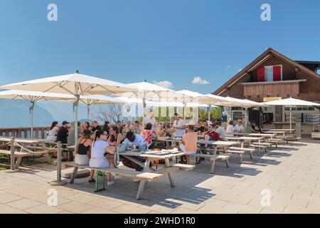 Restaurant am Büergenstock, Vierwaldstättersee, Kanton Niewalden, Schweiz, Vierwaldstättersee, Niewalden, Schweiz Stockfoto