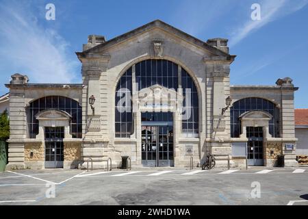 Marche Municipal, Gemeindemarkt in Soulac-sur-Mer, Gironde, Nouvelle-Aquitaine, Frankreich Stockfoto