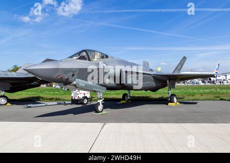 Lockheed Martin F-35 Lightning II Kampfflugzeug der US Air Force auf der ILA Air Show Berlin. Deutschland - 27. April 2018 Stockfoto