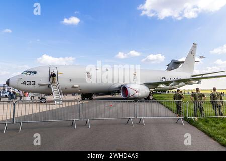 US Navy Boeing P-8A Poseidon Patrouillenflugzeug von VP-10 (NAS Jacksonville) auf der Berliner ILA. Deutschland - 27. April 2018 Stockfoto