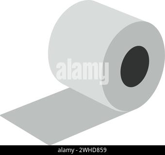 Isoliertes farbiges Toilettenpapier Icon Vektor Stock Vektor