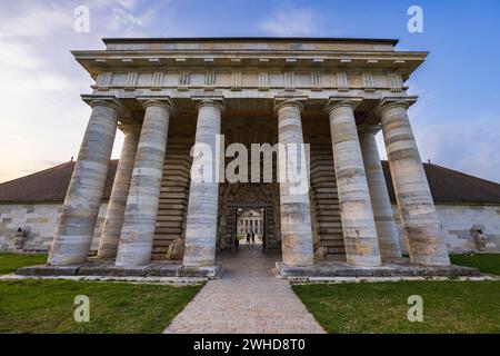 Königlicher Salzwerk-Komplex in Arc-et-Senans, UNESCO-Weltkulturerbe, Franche Comte, Frankreich Stockfoto