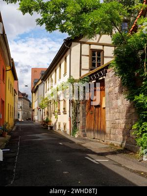 Historische Altstadt der Weinstadt Hammelburg, Bezirk Bad Kissingen, Unterfranken, Franken, Bayern, Deutschland Stockfoto