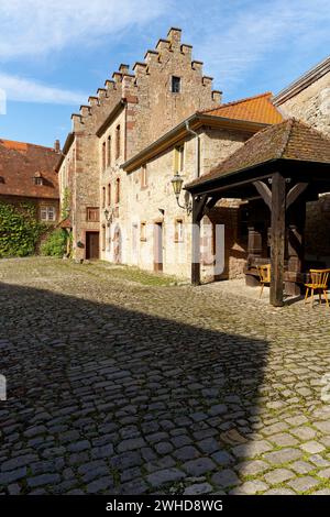 Schloss Saaleck bei der Weinstadt Hammelburg, Landkreis Bad Kissingen, Unterfranken, Franken, Bayern, Deutschland Stockfoto