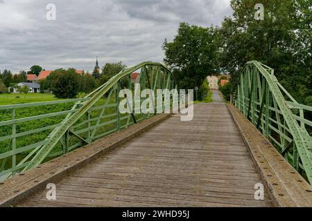 Aue der Weißen Elster zwischen Bornitz bei Zeitz und Göbitz im Burgenlandkreis Sachsen-Anhalt Stockfoto