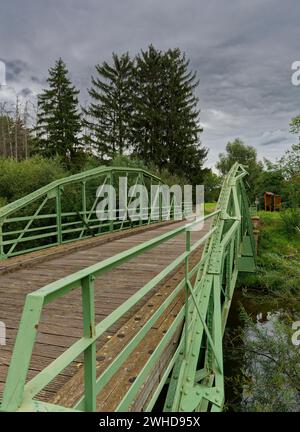 Aue der Weißen Elster zwischen Bornitz bei Zeitz und Göbitz im Burgenlandkreis Sachsen-Anhalt Stockfoto