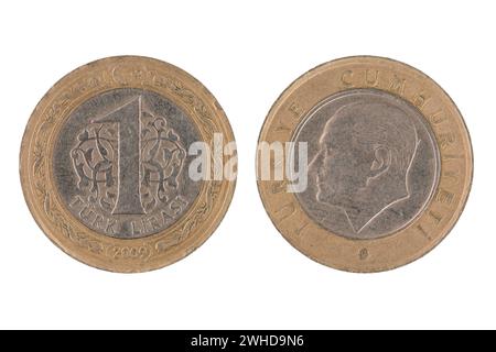 Eine türkische Lira-Münze Stockfoto