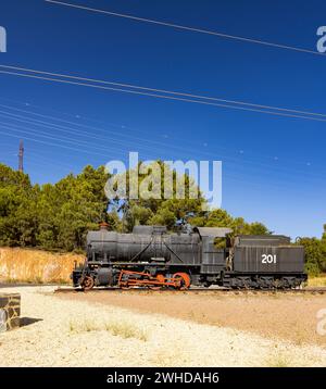 Dampfmaschine, älteste Kupferminen der Welt, Minas de Riotinto, Spanien Stockfoto