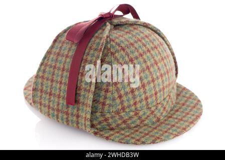 Britischer Deerhunter oder Sherlock Holmes Mütze Stockfoto