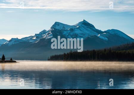Maligne Lake, Jasper Nationalpark, Kanada Stockfoto