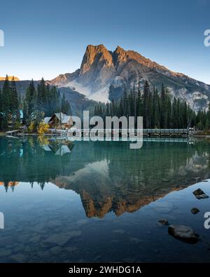 Kanada, Emerald Lake, Yoho National Park in British Columbia, Indian Summer Stockfoto