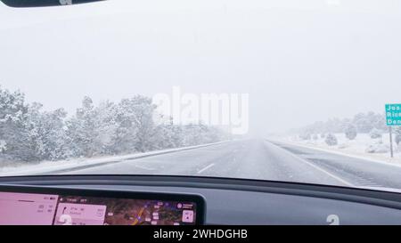 Ein Wintersturm durch den Westen von Colorado Stockfoto