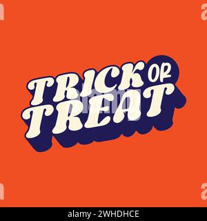 Happy Halloween Vektor Typografie Illustration. Gruseliges Halloween-Typografie-Design. Halloween Gratis Hand Schriftzug. Halloween-Poster, Banner, Vorlage Stock Vektor