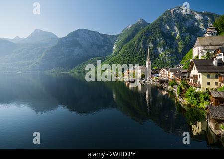 Hallstatt, Hallstättersee, Salzkammergut, Oberösterreich, Österreich Stockfoto