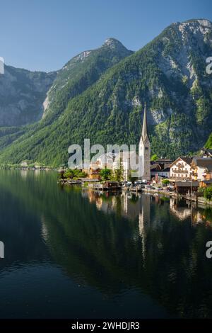 Hallstatt, Hallstättersee, Salzkammergut, Oberösterreich, Österreich Stockfoto