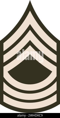 Schulterpolster Militär hat Rang-Insignien des US Army MASTER SERGEANT Stock Vektor