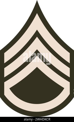 Schulterpolster Militär hat Rang-Insignien des STAFF SERGEANT der US Army eingetragen Stock Vektor