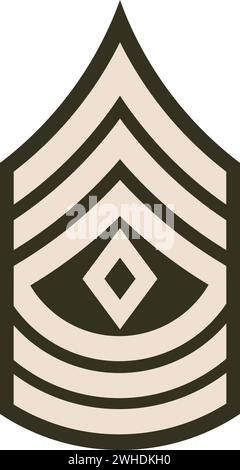 Schulterpolster Militär meldete Rang-Insignien des US Army FIRST SERGEANT Stock Vektor