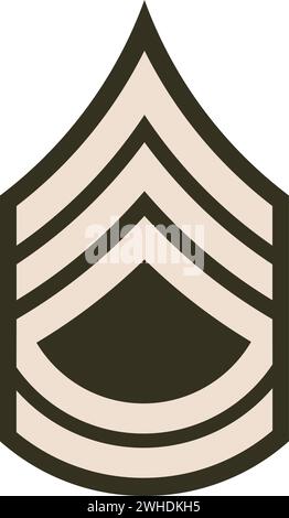 Schulterpolster Militär rekrutiert Rang-Insignien des US Army SERGEANT FIRST CLASS Stock Vektor