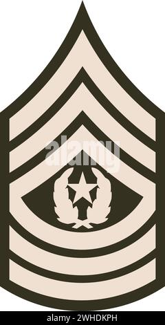 Schulterpolster-Militär meldete Rang-Insignien des US Army COMMAND SERGEANT MAJOR Stock Vektor